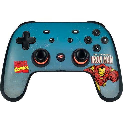 Marvel Classic Comics The Invincible Iron Man Google Stadia Controller Skin